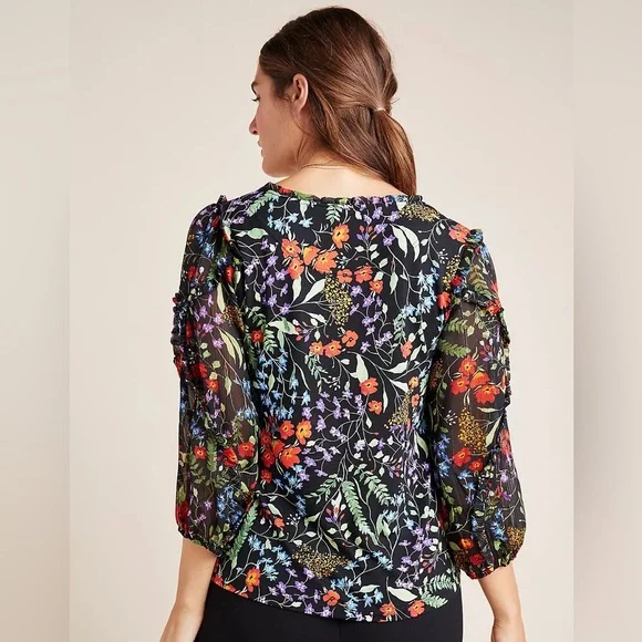 Anthropologie Maeve Floral Top - Picture 3 of 12
